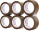 Amazon: Basics Ruban adhésif d'emballage 48 mm x 66 m - Marron (lot de 6) à 5,87€ (au lieu de 15€)