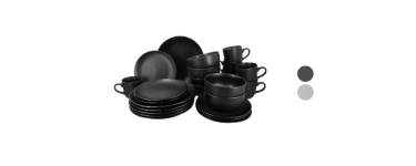 LIDL: Service de table SILVERCREST 24 pièces en grès à 39,99€ (au lieu de 69,99€)