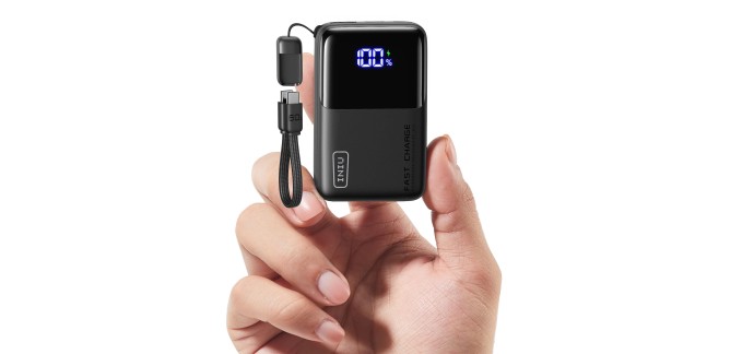 Amazon: Batterie Externe Iniu Pocket Rocket P50 - 45W, 10000mAh à 22,30€ (au lieu de 39,99€)