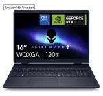Amazon: PC Portable 16" Alienware Aurora AC16250 - Core 7 240H, RTX 5060, 16Go, 1To SSD à 1028,77€