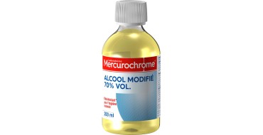 Amazon: Alcool Modifié 70° Mercurochrome 200 ml à 1,95€ (au lieu de 3,60€)