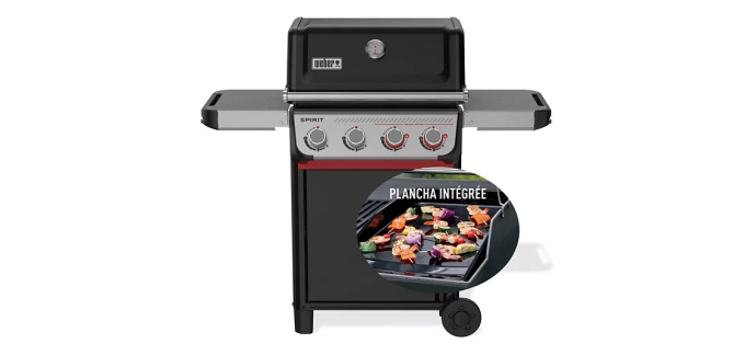 Boulanger: Barbecue à gaz Weber Spirit E-425 - 4 brûleurs, 8,2 kW, plancha 50/50 à 569,99€ (au lieu de 699€)