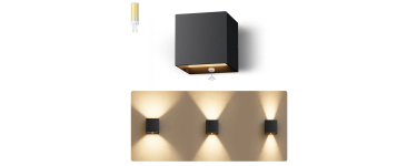 Amazon: Lampe Murale Kyotech LED - Détecteur de Mouvement Intérieur/Extérieur 3000K 6W à 13,98€