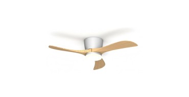 Amazon: Ventilateur de plafond Lumisky Aliya - LED, D132cm, effet bois, dimmable à 89,99€ (au lieu de 100€)