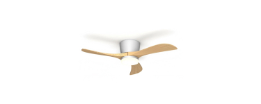 Amazon: Ventilateur de plafond Lumisky Aliya - LED, D132cm, effet bois, dimmable à 89,99€ (au lieu de 100€)