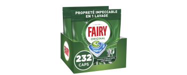 Amazon: Lot de 232 Tablettes Lave-Vaisselle Tout-en-1 Fairy Original à 28,49€ (au lieu de 43,52€) (via prévo