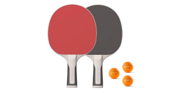 Decathlon: Set de raquettes de ping-pong PPR 500 - 2 raquettes + 3 balles, résistantes extérieur à 10,49€