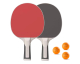 Decathlon: Set de raquettes de ping-pong PPR 500 - 2 raquettes + 3 balles, résistantes extérieur à 10,49€