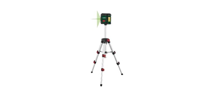 LIDL: PARKSIDE Niveau laser en croix PKLL 3 A1 - laser vert, 40 m à 12€ (au lieu de 29,99€)