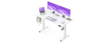 Amazon: Bureau assis-debout électrique OffiGo 140x54 - 72-118cm, 3 mémoires à 99,99€ (au lieu de 119,25€)