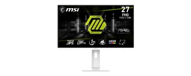 Amazon: Écran PC 27" MSI 274PFW - FHD, IPS, 180 Hz / 1ms à 109,99€ (au lieu de 209,79€)