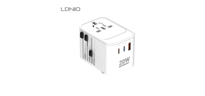 JoyBuy: Adaptateur de voyage GaN LDNIO 20W - Prise universelle multi-ports à 12,99€ (au lieu de 19,99€)