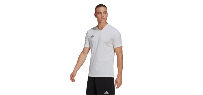 Intersport: Maillot de football Adidas Entrada 22 - Blanc, taille S au 2XL à 9,99€ (au lieu de 19,99€)