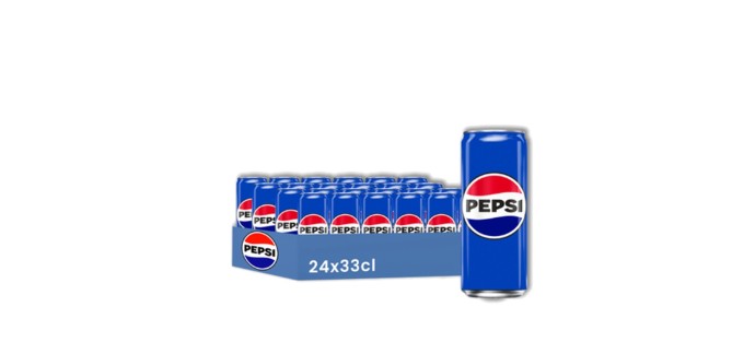 JoyBuy: Pepsi Cola - Lot de 24 canettes (33 cl) à 12,99€ (au lieu de 80€)