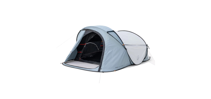 Decathlon: Tente de Camping Instantanée Quechua 2 Seconds XL Fresh & Black - 2 Places, Double Toit à 109,99€