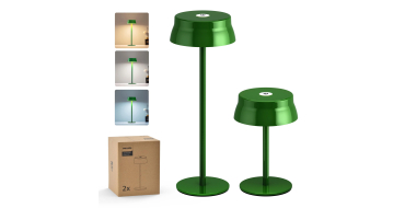 Amazon: Lot de 2 Lampes de Table sans fil Philips - LED, Batterie Rechargeable, Tactile à 9,99€
