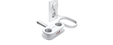 Amazon: Multiprise de Voyage 2 Prises et 3 Ports USB-C Orico - 20W PD, Cordon 1,5m à 17,91€