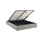 Sweeek: Lit coffre 160x200cm velours côtelé gris à 244,99€ (au lieu de 349,99€)
