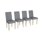 Sweeek: Lot de 4 chaises Rita - tissu, pieds bois cérusé à 94,99€ (au lieu de 189,99€)