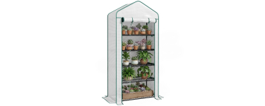 Amazon: Serre de jardin avec étagères 5 niveaux 90x49x193cm à 25,90€ (au lieu de 45,90€)