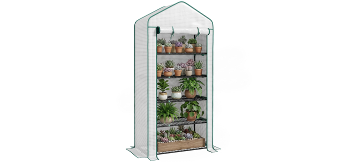 Amazon: Serre de jardin avec étagères 5 niveaux 90x49x193cm à 25,90€ (au lieu de 45,90€)
