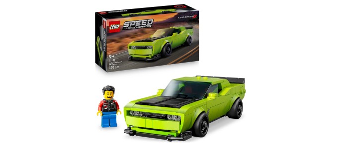 Amazon: LEGO® Speed Champions Dodge Challenger SRT Hellcat (77237) à 16,9€ (au lieu de 18,9€)