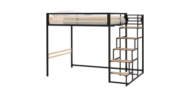 Cdiscount: Lit mezzanine Leon - 140x190 cm, sommier inclus à 199,99€ (au lieu de 314,99€)