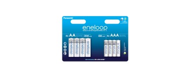 Amazon: Lot de 8 piles rechargeables Ni-MH Eneloop Combo - 4 AA + 4 AAA à 16,37€ (au lieu de 29,88€)