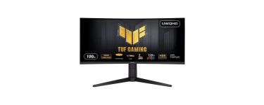 Boulanger: Ecran PC 34" ASUS VG34VQEL1A - Dalle VA incurvée, UWQHD, 100 Hz, 1 ms à 189,99€ (au lieu de 239€)