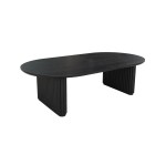 Sweeek: Table basse ovale bois d'hévéa placage chêne noir à 139,99€ (au lieu de 199,99€)