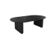 Sweeek: Table basse ovale bois d'hévéa placage chêne noir à 139,99€ (au lieu de 199,99€)