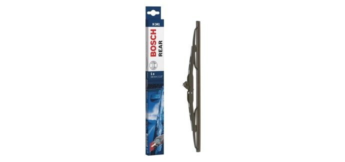 Amazon: Balai d'essuie-glace arrière Bosch H341 - 34 cm, fixation crochet à 3,9€ (au lieu de 7,4€)