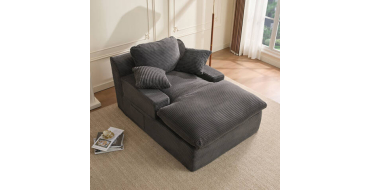 JoyBuy: Chaise longue 160 cm, canapé-lit de sol sans ressorts à 163,79€ (au lieu de 299,99€)
