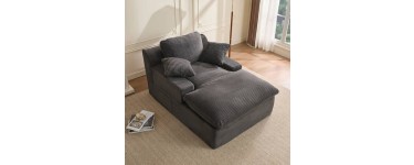 JoyBuy: Chaise longue 160 cm, canapé-lit de sol sans ressorts à 163,79€ (au lieu de 299,99€)