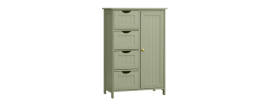 Amazon: Meuble de salle de bain Vasagle - 4 tiroirs, 30x55x82cm à 52,79€ (au lieu de 63,12€)