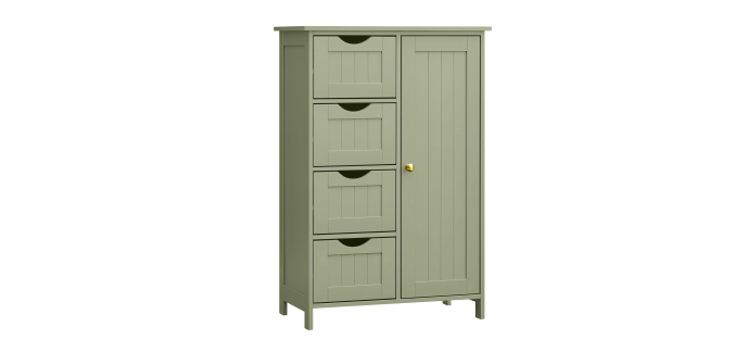 Amazon: Meuble de salle de bain Vasagle - 4 tiroirs, 30x55x82cm à 52,79€ (au lieu de 63,12€)