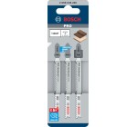 Amazon: Lot de 3 Lames de scie sauteuse Bosch Pro Hardwood clean T101BF - Bois dur, MDF, 100 mm à 8,99€