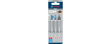 Amazon: Lot de 3 Lames de scie sauteuse Bosch Pro Hardwood clean T101BF - Bois dur, MDF, 100 mm à 8,99€