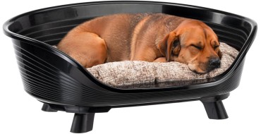 Amazon: Lit pour chien et chat Ferplast Throne - Taille 6, coussin relax, noir à 28,46€ (au lieu de 55€)