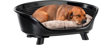 Amazon: Lit pour chien et chat Ferplast Throne - Taille 6, coussin relax, noir à 28,46€ (au lieu de 55€)