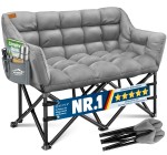 Amazon: Canapé de camping pliable 2 personnes Kesser - rembourré, poches latérales à 77,8€