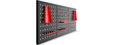 Amazon: Lot de 3 Panneaux Perforés Porte Outils TecTake - Système de Rangement Mural, avec Crochets & Suppor