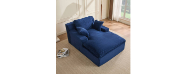 JoyBuy: Chaise longue 160 cm - Canapé nuage sans armatures, coussins mobiles à 163,79€ (au lieu de 299,99€)