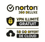 Norton by Symantec: 360 Deluxe gratuit 1 an avec VPN illimité et 50 Go cloud - tablette