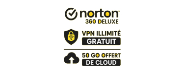 Norton by Symantec: 360 Deluxe gratuit 1 an avec VPN illimité et 50 Go cloud - tablette