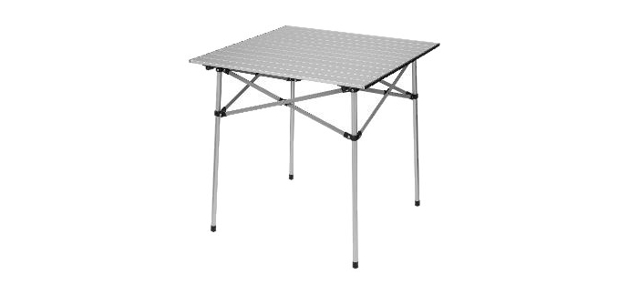LIDL: CRIVIT Table de camping en aluminium - 70x70 cm, 3,1 kg à 17,6€ (au lieu de 43,99€)