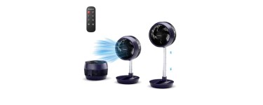JoyBuy: AIRMATE Ventilateur de circulation d'air pliable - Moteur DC, 32 dB, 8 vitesses à 34,9€