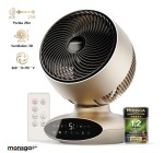 JoyBuy: Ventilateur de table Monsga AC200 - double oscillation 360°/90°, 30dB, minuterie 8h à 59,9€
