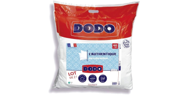 Cdiscount: Lot de 2 Oreillers Médium Dodo l'authentique - 60 x 60 cm à 14,99€ (au lieu de 29,99€)