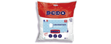 Cdiscount: Lot de 2 Oreillers Médium Dodo l'authentique - 60 x 60 cm à 14,99€ (au lieu de 29,99€)